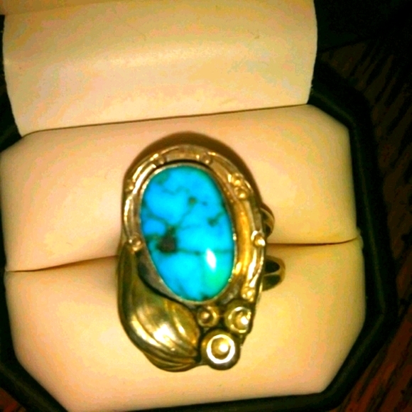 🌟FINAL SALE !!!Genuine Native American turquoise sterling 🌟 - Picture 2 of 8